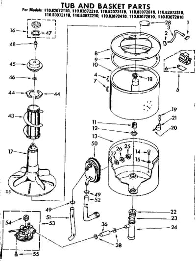 TUB AND BASKET PARTS