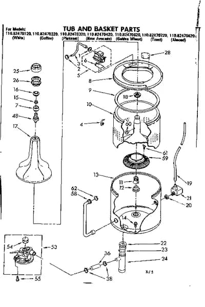 TUB AND BASKET PARTS