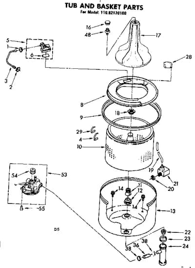 TUB AND BASKET PARTS