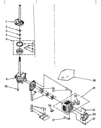BRAKE, CLUTCH, GEARCASE, MOTOR AND PUMP PARTS