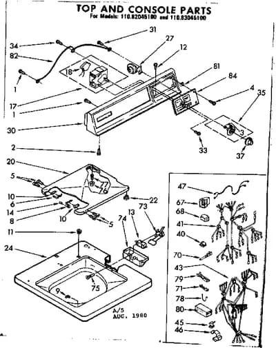 TOP AND CONSOLE PARTS