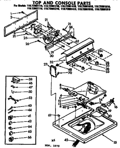 TOP AND CONSOLE PARTS