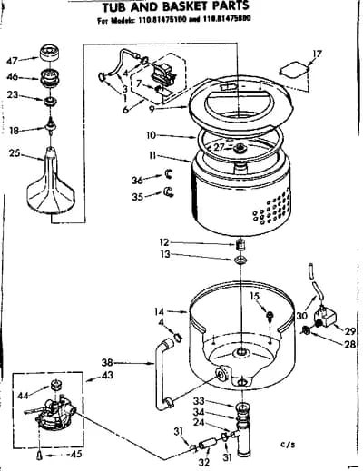 TUB AND BASKET PARTS