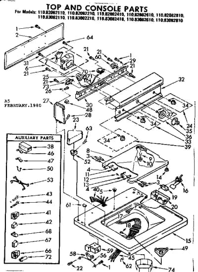 TOP AND CONSOLE PARTS