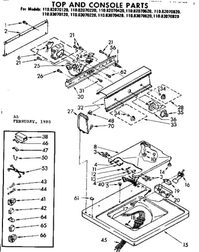 TOP AND CONSOLE PARTS