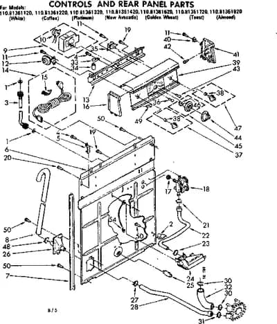 CONTROLS AND REAR PANEL PARTS