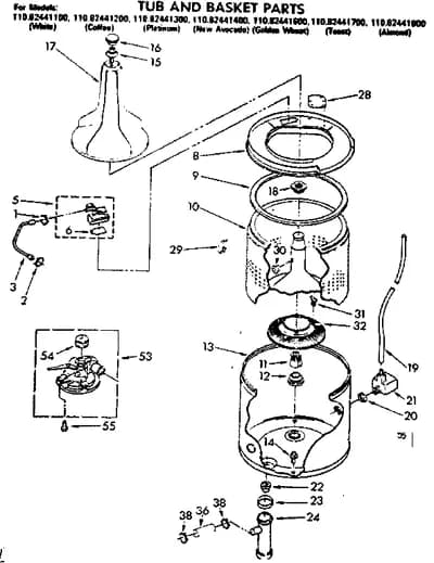 TUB AND BASKET PARTS