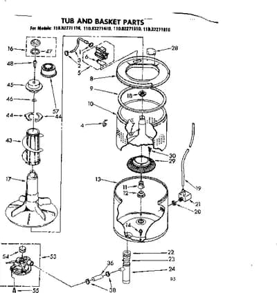 TUB AND BASKET PARTS