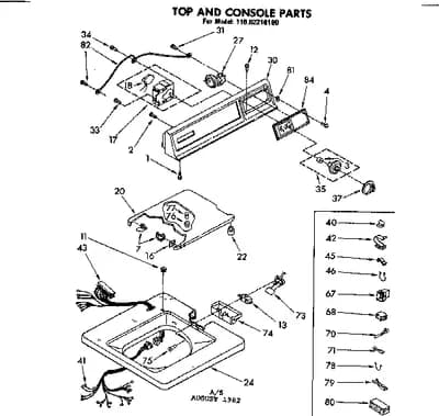 TOP AND CONSOLE PARTS