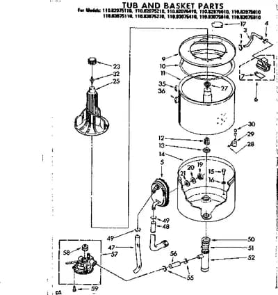 TUB AND BASKET PARTS