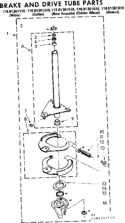 BRAKE AND DRIVE TUBE PARTS
