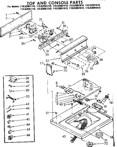 TOP AND CONSOLE PARTS