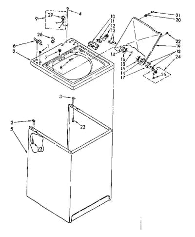 TOP AND CABINET PARTS