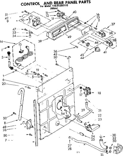 CONTROL AND REAR PANEL PARTS