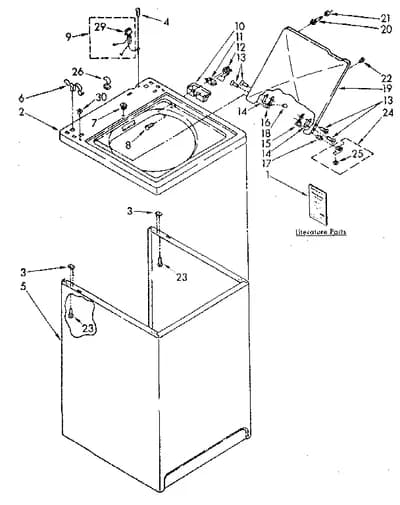 TOP AND CABINET PARTS