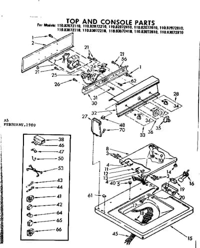 TOP AND CONSOLE PARTS