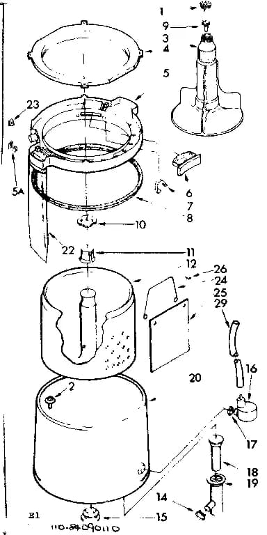 TUB AND BASKET PARTS