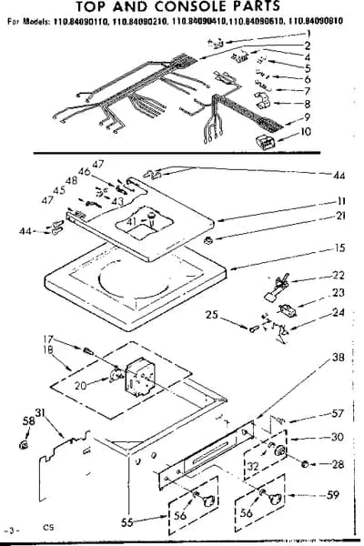TOP AND CONSOLE PARTS