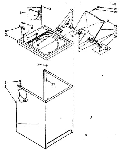 TOP AND CABINET PARTS