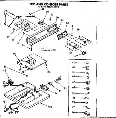 TOP AND CONSOLE PARTS