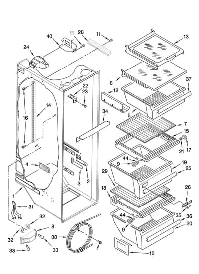 REFRIGERATOR LINER PARTS