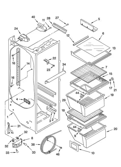 REFRIGERATOR LINER PARTS