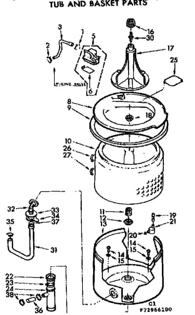 TUB AND BASKET PARTS