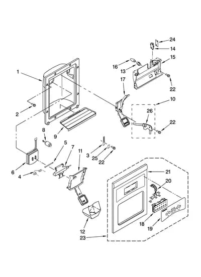 DISPENSER FRONT PARTS