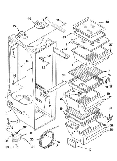 REFRIGERATOR LINER PARTS