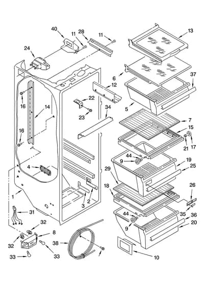 REFRIGERATOR LINER PARTS