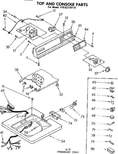 TOP AND CONSOLE PARTS