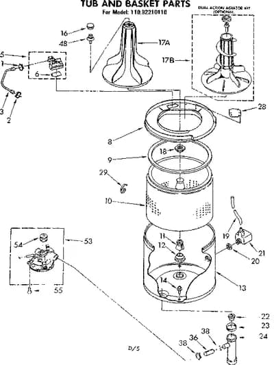 TUB AND BASKET PARTS