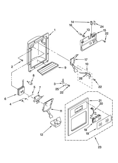 DISPENSER FRONT PARTS