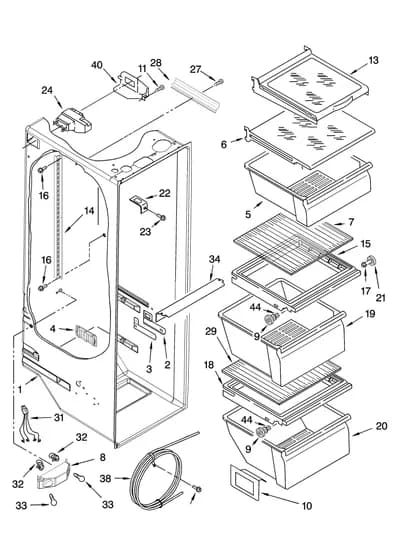 REFRIGERATOR LINER PARTS