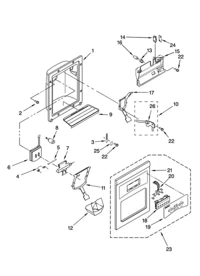 DISPENSER FRONT PARTS