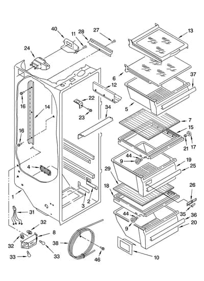 REFRIGERATOR LINER PARTS