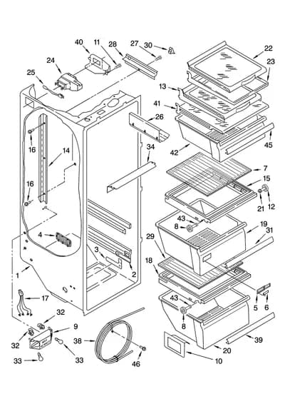 REFRIGERATOR LINER PARTS