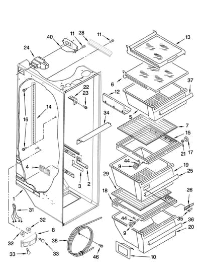 REFRIGERATOR LINER PARTS