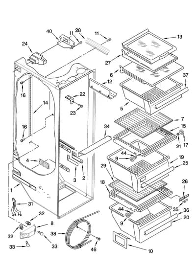REFRIGERATOR LINER PARTS