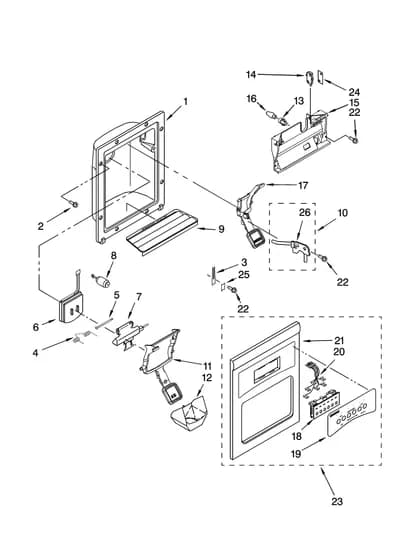 DISPENSER FRONT PARTS