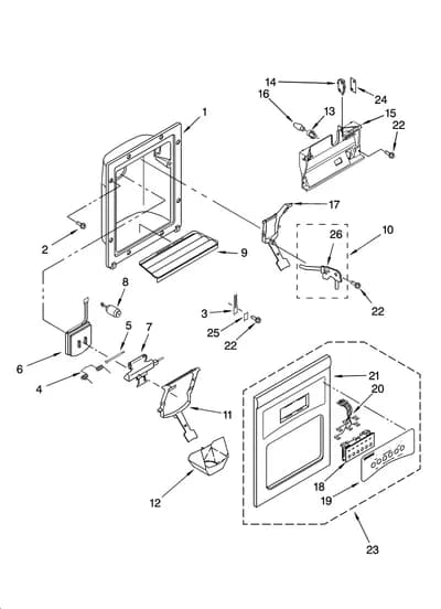 DISPENSER FRONT PARTS