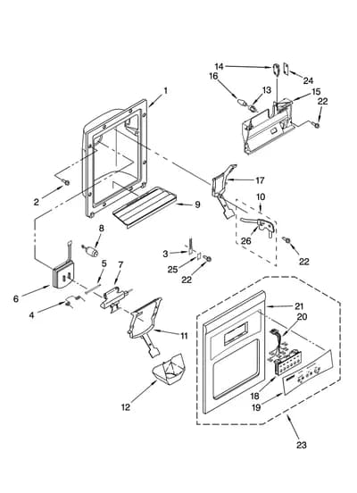 DISPENSER FRONT PARTS