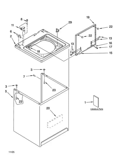 TOP AND CABINET PARTS