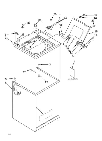 TOP AND CABINET PARTS