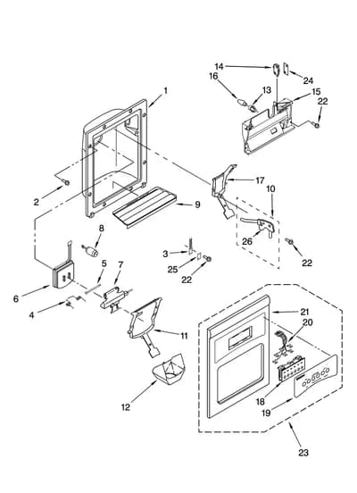 DISPENSER FRONT PARTS