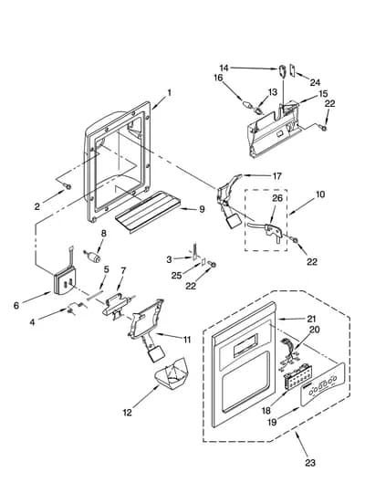 DISPENSER FRONT PARTS
