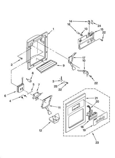 DISPENSER FRONT PARTS