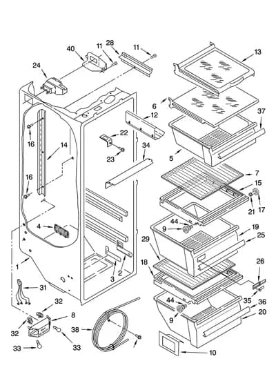 REFRIGERATOR LINER PARTS
