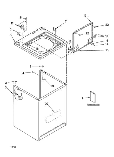 TOP AND CABINET PARTS