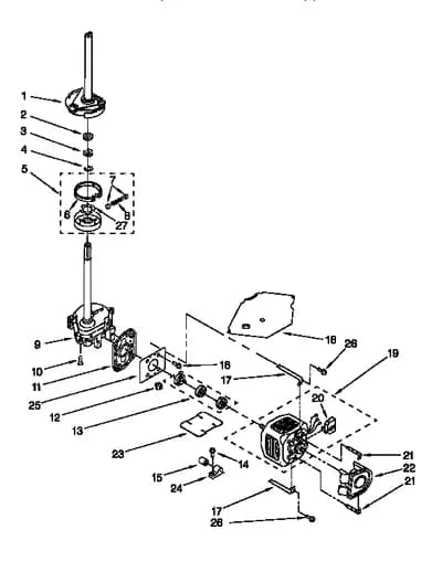 BRAKE,CLUTCH,GRCASE,MTR, PUMP